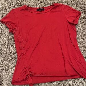 All Saints Red Short Sleeve Top